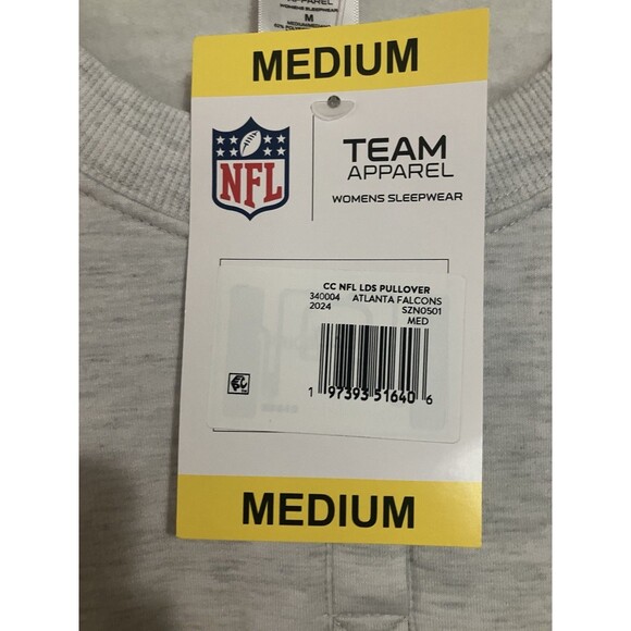 Women’s Atlanta Falcons Henley Shirt Long Sleeve NFL M Official Team Gear NWT - Picture 8 of 9